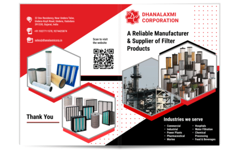 aimaxcreations brochure design for a filter product manufacturer and supplier Vadodara Gujarat India